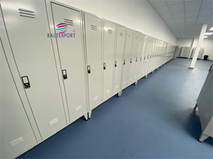 Armario vestiario triplo limpos e sujos com divisoria vertical metalico cinza 1900x1200x500