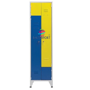Vestiario Simples com 2 Portas em Z Portas Amarelo e Azul